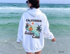 California Sunset Hoodie Beach, Oversized Hoodie, Beachy Sweatshirt, Summer Beach Hoodies Surfer Hawaii Hoodie, Hawaii Sweatshirt, Trendy Beach Hoodie, Gifted Hoodies vacation ♥ PRODUCTION TIME: 1-5 days (Usually 2-3 days) ♥ SHIPPING TIME: 2-5 days (Usually 3 days) ♥ PRODUCT DESCRIPTION: Gildan 18500 Unisex Hoodie 50% cotton, 50% polyester Made from specially spun fibers that make for a very strong, smooth fabric which is perfect for printing. Polyester fibers are extremely resilient, resistant Oversized Hoodie For Beach Season, Oversized Vsco Sweatshirt For Vacation, Casual Vacation Hoodie With Letter Print, Oversized Letter Print Hoodie For Vacation, Oversized Hoodie With Letter Print For Vacation, Casual Hoodie With Letter Print For Vacation, Casual Letter Print Hoodie For Vacation, Casual Relaxed Fit Hoodie For Vacation, Casual Hoodie With Relaxed Fit For Vacation