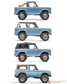 four different views of the same vehicle