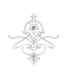 an ornate design with flowers and swirls in the middle, on a white background