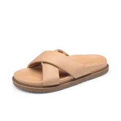 PRICES MAY VARY. Simple Chic: Minimalistic design with a round toe that is roomy even for wide feet offering a spacious fit. Crisscross Straps: Thick crossover strap detail that is great for a relaxed fit without compromising on style. Supportive Footbed: Cushioned for comfort & all-day support, especially for long summer days. Anti-Slip Sole: Textured outsole that gives better traction on walking surfaces & prevents slippage. Summer Must-Have: Provides a stylish touch to any outfit & ideal for Criss Cross Sandals, Beach Slides, Sandals Flat, Slip On Sandals, Simple Chic, Cute Sandals, Minimalistic Design, Kids Luggage, Pharmacy Gifts