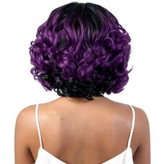 Motown Tress Let's Lace Front Wig Synthetic Swiss Lace Deep Part LSDP MORA COLOR SHOWN: RT1B/PURPLEMATERIAL: Synthetic TYPE: Lace front wigLENGTH:MediumHEAT SAFE: Yes - Up to 400F DESCRIPTION: No Tape, No Glue Curling iron safe up to 400F Deep part lace - Ear to ear lace Softer rip resistant lace - More comfortable Washing and Care Instructions Brush the piece thoroughly to remove any tangles. Soak the piece in cold or lukewarm water with mild wig shampoo. this will help to dissolve make up oil and dust. Swish gently until the piece is fully washed. Rinse in cold or lukewarm water until all shampoo residue is gone. Rinse again with wig conditioner for shine and softness. Allow the piece to dry naturally by hanging ti on a plastics wig stand or laying it on a towel. When piece is completely Curled Bob, Remy Hair Weave, Wig Stand, 360 Lace Wig, Human Braiding Hair, Hair Closure, Hair Setting, Half Wigs, Human Hair Lace Wigs