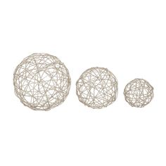 three balls are shown on a white background