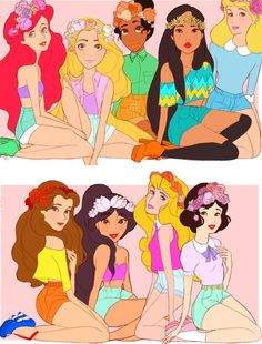 I figured out a compromise for Sadie dressing as a Disney princess haha...: hippy disney princesses Hipster Disney Princess, Hipster Princess, Belle Hair, Girls Drawing, Disney Princess Colors, Childish Gambino, Princess Coloring, Princesa Disney