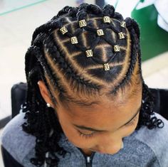 Black Kids Braids Hairstyles, Cabello Afro Natural, New Natural Hairstyles, Natural Braided Hairstyles, Lil Girl Hairstyles, Hair Cuffs, Girls Hairstyles Braids, Natural Hair Styles Easy