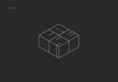 a black and white image of a cube on a dark background with the text, it's case