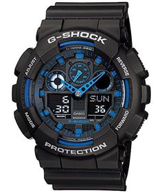 Casio G-Shock GA100-1A2 Ana-Digi Speed Indicator Black Di... https://amzn.to/2MgLog3 New G Shock, Arne Jacobsen