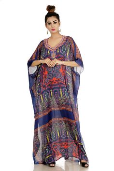 Elegant ,Gorgeous & Beautiful High End Resort Wear/Beach Wear Buy with confidence, We Sell Best Quality Silk kaftan You Never Found These Designs elsewhere Mainly All Beads are stitched for Longer life ONE SIZE FIT ALL KAFTAN ( Small to 8XL) Material: 100% PolyesterQuality: Excellent (Best Quality On Our Stock)Ready Stock Items We ship Same Day World Wide You will get within 4-5 working days. Product Details:Condition : - Brand New Brand : - Silk KaftanType : - Kaftan Shipping :- DHL Express Multicolor V-neck Kaftan For Navratri, Multicolor Tunic Kaftan For Navratri, Multicolor Floor-length Abaya For Eid, Multicolor V-neck Kaftan For Eid, Bohemian Multicolor Floor-length Abaya, Flowy Maxi Length Kaftan For Eid, Bollywood Style Multicolor Kaftan For Eid, Bohemian Maxi Kaftan For Navratri, Bollywood Style Maxi Kaftan For Festivals