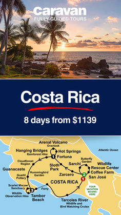 Costa Rica 8-Day Fully Guided Tour Vacation Touring Caravan, Texas Places, Abroad Travel, Vacation Locations, Panama Canal, Metal Bucket, Travel Wishlist