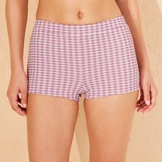 High-rise shortie swim bottom from Wild Fable™ with classic gingham print. Made from nylon-blend fabric with recycled polyester lining and metallic sparkle fibers for a touch of shine. Cheeky cut in thigh length flatters your figure. Four-way-stretch design provides flexible comfort in and out of the water. If you're not satisfied with any Target Owned Brand item, return it within one year with a receipt for an exchange or a refund. Wild Fable™: A look for every story. Swim Skort, Wave Print, Gingham Print, Swim Suit Bottoms, Cheeky Bikinis, Swim Bottoms, Wild Fable, Swimwear Fashion, Womens Swim