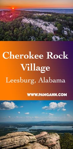 the cover of the book, cherokee rock village leesburg, alabama