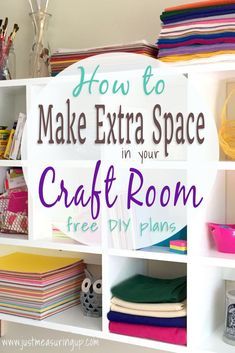 an extra space in your craft room is easy to do and has lots of storage