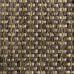 woven fabric with green and brown stripes