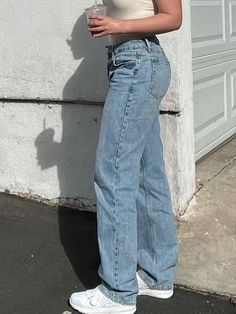 ⚡️Free Shipping 2022 Mid Wash Classic Boyfriend Jeans Blue XL under $44.00 in Jeans at AnotherChill.com Online. Style: Casual/Street/Vintage/Basics/Y2K. Fabric Content: Cotton Blend. Fit Type: Boyfriend fit. : These vintage wash denims shaped to a relax silhouette, sit to a natural waistline, with functional pockets and multi belt loops, complete with a zip button fastening.. ✓2022 SUMMER OUTFITS. Check reviews and buy Mid Wash Classic Boyfriend Jeans today. 90s Vintage Jeans Outfit, Y2k Fabric, Boyfriend Cut Jeans, Jeans Online Store, Vintage Wash Jeans, Boyfriend Cut, Baggy Clothes, Jean Boyfriend, Bodycon Floral Dress