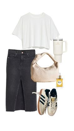 #Minimalistoutfit #outfitinspo #modestoutfit #modestaesthetic #2024outfit #summeroutfit #modestaesthetic #springoutfit #summerfashion #neutralsfashion #colorfuloutfit#softfeminin#adidas Neutrals Outfit, Neutrals Fashion, Denim Skirt Black, Soft Feminine Outfits, Mob Wife Aesthetic, Fashion Modest, Outfits Modest, Modest Summer Outfits, Lazy Day Outfit