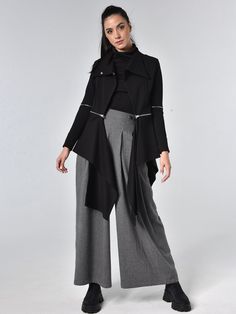 Futuristic Jacket, Cyberpunk Clothing, Asymmetrical Jacket, Futuristic Clothing, Asymmetrical Coat, Cyberpunk Clothes, Loose Jacket, Asymmetric Jacket, Women Blazer