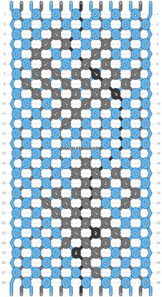 an image of a blue and gray pattern with black dots on the bottom right corner