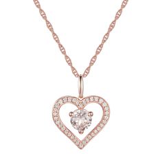 Morganite Gemstone, Sweet Accessories, Diamond Heart Pendant Necklace, Helzberg Diamonds, Blush Tones, Heart Pendant Diamond, Diamond Heart, Heart Pendant Necklace, Morganite