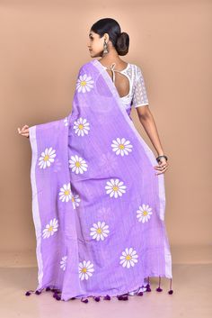 The Pure Mall Cotton-Sun Flower Hand Print Saree is very classy. This is Low light weight, easy to drape, and very elegant. The saree is made up of organic linen that gives this saree a glossy look and is good as partywear. Pure Mall Cotton-Sun Flower Hand Print Saree (assured quality) Product details: Handprint work is done on Pure Mall Cotton Saree Type: All Over Pure Mall Cotton-Sun Flower Hand Print Saree Saree Length: 5.5 meters Blouse Piece : YES Saree Fabric: All Over Sun Flower Hand Print  Color: As shown in the picture Work: Handprint  Occasion: Party Wear, Formal Wear, Festival Wear, Marriage Function Wear, Casual Wear, Regular Use. Washing Instructions: Dry Clean Only Fall and Pico: Yes Spring Cotton Dupatta With Traditional Drape, Spring Cotton Dupatta In Traditional Drape, Summer Chanderi Pre-draped Saree With Traditional Drape, Summer Chanderi Pre-draped Saree, Traditional Pre-draped Saree For Spring, Linen Saree With Cutdana Detailing, Traditional Cotton Saree For Spring, Spring Chanderi Saree, Summer Chanderi Saree