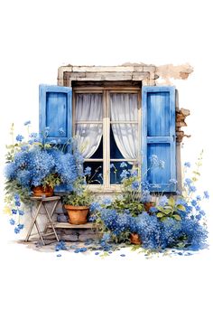 Flower window. Окно в цветах. PNG. Garden Illustrations, Kids Room Wall Stickers, Decor Classroom, Art 2024, Flower Window, Flower Wall Decals, 수채화 그림, City Landscape, Window Art