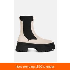 in stock Chunky Chelsea Boots, Faux Leather Boots, Platform Heels Chunky, The Cool, Platform Heels, Cloth Bags, Girls Shopping, High Top, Accessories Design