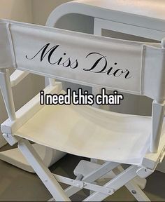 Miss Dior Chair, Dior Chair, Miss Dior Aesthetic, Type Of Aesthetics, Dior Girl, Type Shi, Foldable Chairs, Pretty When You Cry, My Obsession