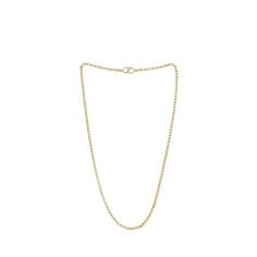 Prounis Jewelry chain necklace. Polished 22-karat yellow gold. One round white diamond bezel. 0.015 total diamond carat weight. S-hook clasp. Approx. 18"L. Made in USA. Prounis Jewelry, Jewelry Chain, S Hook, Diamond Carat, Hook Clasp, Bezel Diamond, 22k Gold, Chains Jewelry, White Diamond