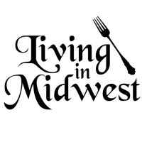 the logo for flying in midwivest, which features fork and knife on it