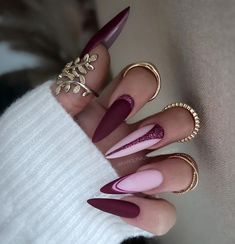 استوریاروحتماببین کلی ایده میزارم💋 These photos are not my own, and I have not done, related to the best nickners from the world and the… | Instagram Bordo Nails, Deer Makeup, Cosmic Girl, November Nails, Cute Nails For Fall, Trendy Nail Art Designs, Fall Nail Art, Fall Nail, Fall Nail Designs