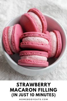 strawberry macaron filling in just 10 minutes is an easy and delicious dessert recipe