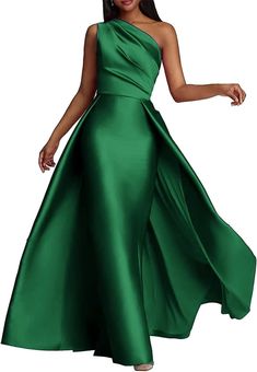 PRICES MAY VARY. 👗【Material】This One Shoulder Sleeveless Floor Length Mermaid Prom Dress is made of High Quality Satin,a style that is sure to be a top pick for special occasions. One Shoulder Prom Dresses 2024 for women long satin bridesmaid dresses with overskirt, Sleeveless prom dresses, back tie up evening gowns. 👗【Features】Satin Formal Dresses For Women,One Shoulder with Pleated Formal Party Dress,Sleeveless,Mermaid Silhouette and a Overskirt at The Waist,Show Off Your Perfect Figure And One Shoulder Formal Dresses, Satin Mermaid Wedding Dress, Satin Formal Dress, One Shoulder Prom Dress, Long Prom Gowns, Evening Party Gowns, Prom Dresses Sleeveless, Formal Party Dress, Satin Prom Dress