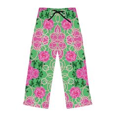 Alpha kappa alpha pajama, Aka Paraphernalia, AKA Pajama pants, AKA Sorority Gift, AKA Unique 1908 Sorority Women's Gift, Black Women's Gift Add custom style to any loungewear collection with these custom-printed pajama pants. Their 100% polyester jersey knit fabric, along with the relaxed fit, makes for the ultimate comfort choice while kicking back at home. Meanwhile, the back elastic with the drawstring tie creates the perfect fit while the all-over-print adds a stylish dimension unique to you Alpha Kappa Alpha Pajamas, Hbcu Graduation, Green Pajama Pants, Aka Paraphernalia, Aka Sorority Gifts, Printed Pajama, Sorority Merch, Aka Sorority, Cross Gift