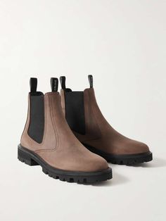 Rugged Leather Slip-on Chelsea Boots, Rugged Brown Chelsea Boots With Rubber Sole, Leather Chelsea Boots With Lug Sole For Outdoor, Rugged Chelsea Boots With Leather Sole For Outdoor, Casual Chelsea Boots With Leather Sole For Outdoor, Rugged Brown Leather Chelsea Boots, Casual Brown Chelsea Boots With Heel Pull Tab, Rugged Brown Chelsea Boots With Lug Sole, Casual Leather Chelsea Boots With Heel Pull Tab