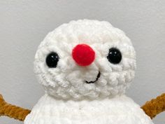 Free Crochet Pattern - Dress Up Snowman Pt. 1 – curiouspapaya Bobble Stitch Tutorial, Preemie Crochet, Jumbo Yarn, Plush Yarn, Beginner Crochet Projects, Bobble Stitch