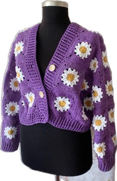 Trendy Fitted Crochet Sweater, Fitted Hand Knitted Spring Cardigan, Fitted Hand-knitted Spring Cardigan, Spring Fitted Handmade Cardigan, Fitted Lavender Long Sleeve Sweater, Fitted Long Sleeve Lavender Sweater, Fitted Crochet Cardigan Casual Style, Fitted Casual Crochet Cardigan, Fitted Patchwork Sweater For Spring