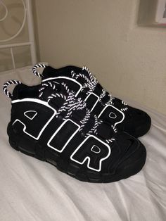 TRIPLE BLACK NIKE AIR MORE UPTEMPO Vans High Top Sneaker, Triple Black, Black Nike, Vans Sk8, Portland, High Top Sneakers