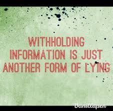 an image with the words, without information is just another form of lying