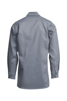 GOS6GY Description LAPCO FR™ gold label 88/12 uniform shirts are the peak of comfort and durability. These shirts simplify work life and include many features for compliance and comfort. Four rows of lock stitching on the front placket to prevent unraveling. Double-needle stitching on pockets, flaps, and shoulder seams. Sewn with Nomex® thread. Color-matched buttons. Uniform styling with a back pleat for ease of movement. Fabric 6oz. 88/12 Cotton-Nylon Blend with a Moisture Management Finish Saf Long Sleeve Workwear Uniforms, Classic Long-sleeved Formal Uniforms, Classic Long Sleeve Formal Uniforms, Uniform Styling, Coveralls Mens, Uniform Shirt, Father Shirts, Leather Gear, Uniform Shirts