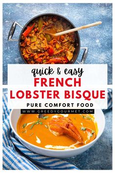 A creamy Lobster Bisque garnished with fresh herbs and served in a white bowl. Salmon Terrine, Lobster Bisque Recipe, Frozen Lobster, Lobster Dishes, Seafood Bisque, Lobster Salad, Bisque Recipe, Pork Fillet, How To Cook Lobster