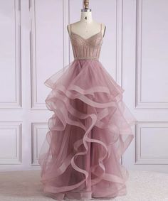 Gowns Dresses Evening, Make Your Own Dress, Pink Tulle, Ball Gown Dresses, Dress Formal, Long Prom Dress, Prom Dresses Long, Formal Dress, Homecoming Dresses