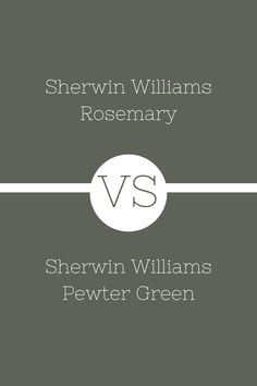 two black and white images with the words, shewin williams rosemary and shewin williams pew