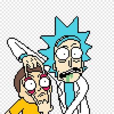 an image of two cartoon characters in pixel art, with one looking at the camera