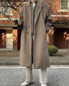 Outfits, cool, fashion, fashion tips, outfit of the day, korean, ulzzang boys, ulzzang, korean style, handsome, cute, OOTD, fashion style, boys, men, boyfriend material, husband material Korean Overcoat Men, Balmacaan Coat Men, Aesthetic Guy Outfits, Long Coat Outfit, Kpop Fashion Men, Boyfriend Outfit, Smart Casual Dress, His Style