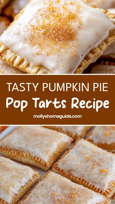 tasty pumpkin pie pop tarts recipe with cinnamon sugar on top