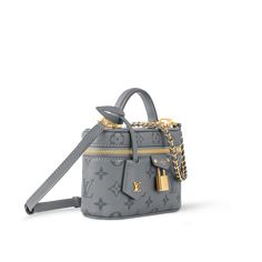 LOUIS VUITTON® - Vanity Chain Pouch - Grey Designer Small Bags, Lv Small Bag, Lv Vanity Bag, Louis Vuitton Vanity, Tas Louis Vuitton, 2024 Runway, Sac Louis Vuitton, Micro Bags, Bag Louis Vuitton