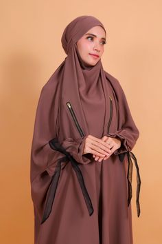 French Khimar, Khimar With Sleeves, Chiffon Khimar Jilbab Full Length Abaya Maxi Long Abaya Dress Premium Quality Modest Muslim Jilbab - Etsy Uganda Brown Long Sleeve Khimar For Eid, Brown Khimar For Eid, Khimar Style, Ied Mubarak, French Khimar, Abaya Dress, Large Dress, Style Expert, Chest Size