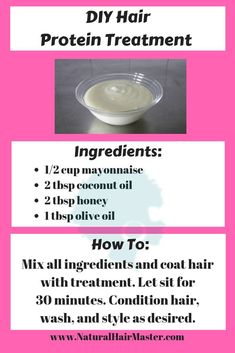 How To Get Longer Hair At Home Natural Hair Recipes, Natural Hair Treatments, Hair Protein, Homemade Hair, Healthy Hair Tips, Diy Hair Care, Hair Masks