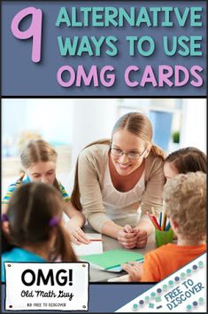 an image of a woman teaching children how to use omg cards