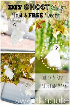 diy ghost crafts for kids that are easy to make and great for halloween decor