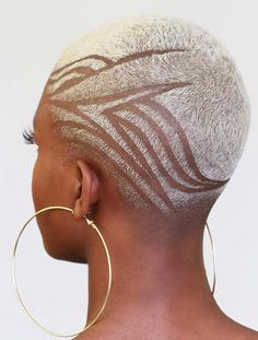 50 Short Hairstyles for Black Women | StayGlam Black Women Haircuts, Cute Black Women, Shaved Blonde, Women Haircuts, Shaved Hair Designs, Afro Punk