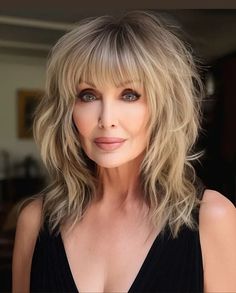 20 Flattering Haircuts for Women Over 50 Flattering Haircuts, Modern Shag Haircut, Medium Shag Haircuts, Haircuts For Women Over 50, Old Hairstyles, Layered Haircuts For Medium Hair, Haircuts For Medium Hair, Long Hair With Bangs, Long Wavy Hair